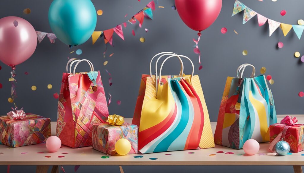 Birthday gift bags for different age groups