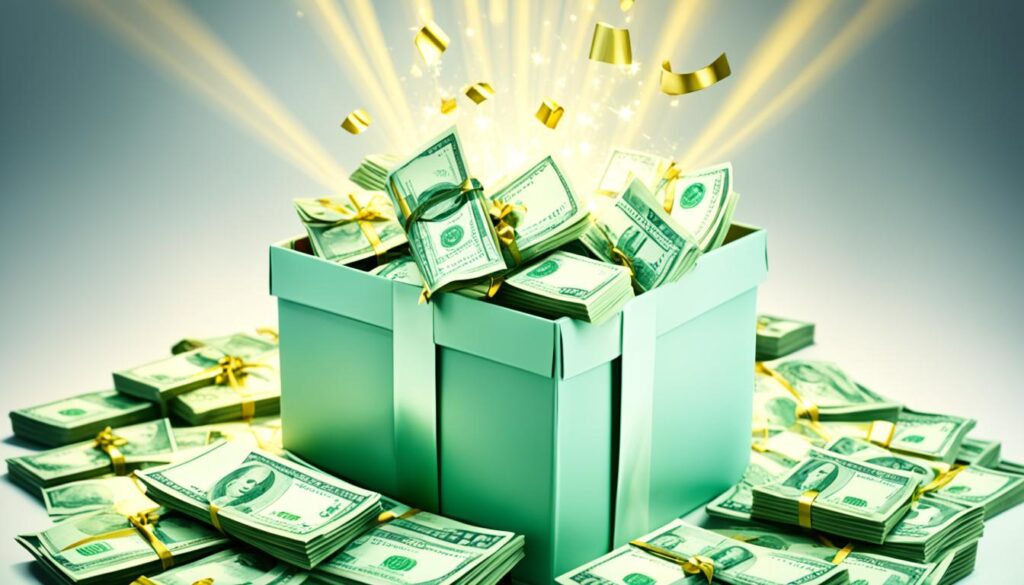 Cash gifts value