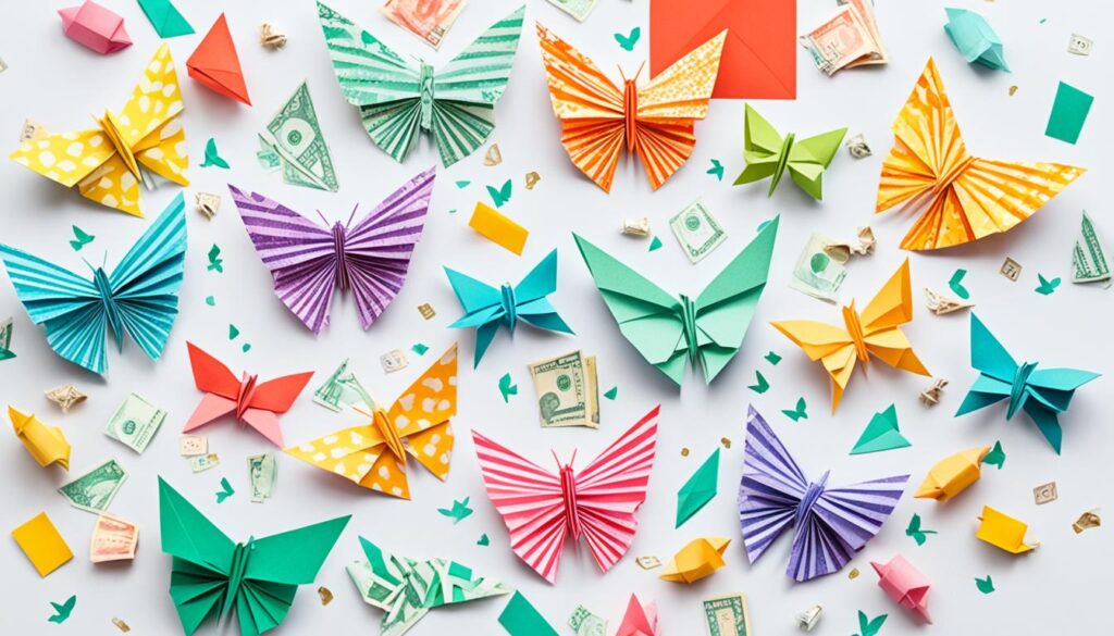 DIY money origami kit