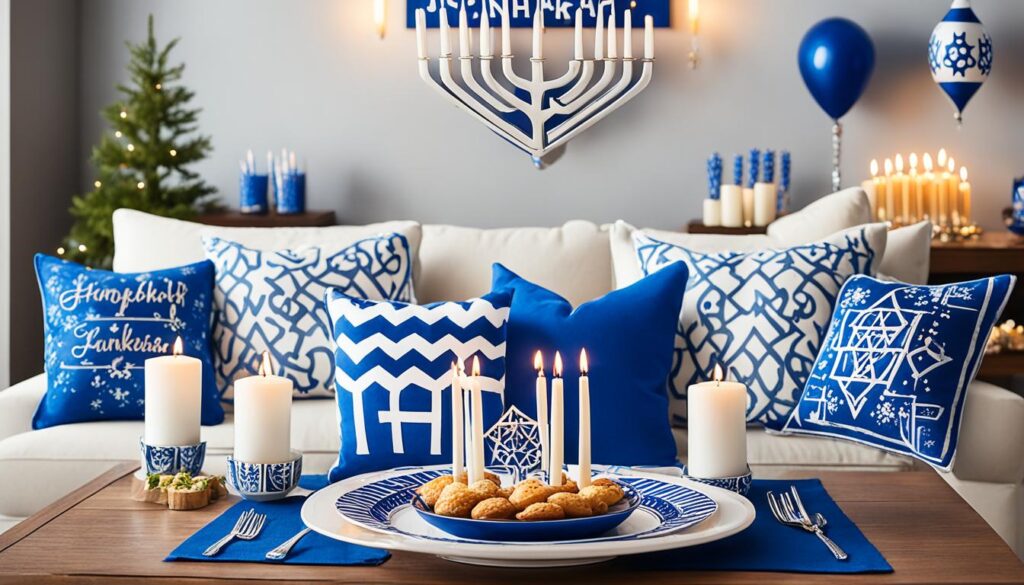 Festive Hanukkah home decor