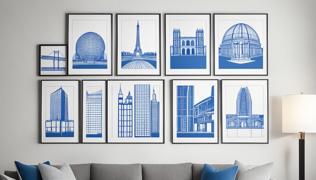 Gift ideas for architects blueprint art prints