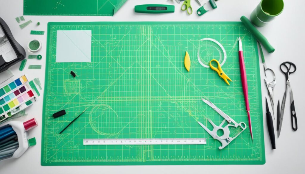 Pattern making cutting mat