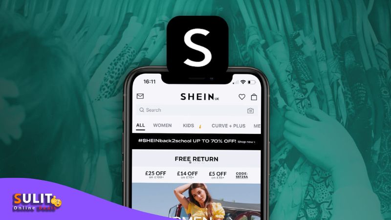 A photo of SHEIN online shopping app on a mobile phone.