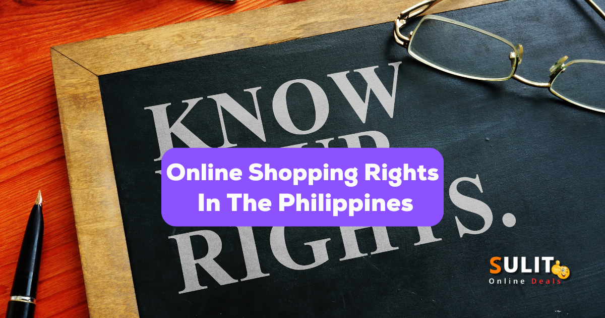 Online Shopping Rights in the Philippines written on a blackboard.
