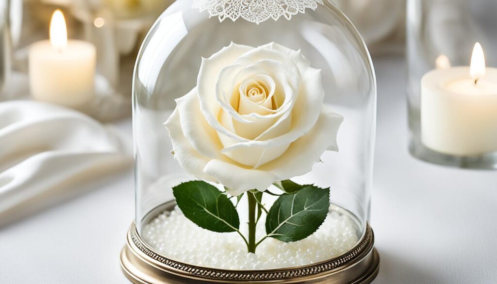 preserved white rose