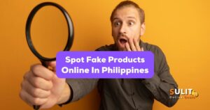 spot fake products online in Philippines - A photo of a man holding a magnifying glass.